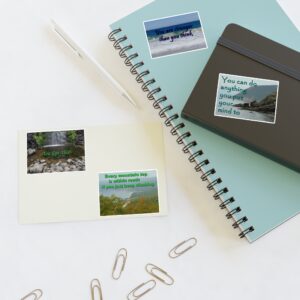 Inspirational Nature Sticker Sheet — Motivational Quotes: "You Got This", "You are stronger than you think"